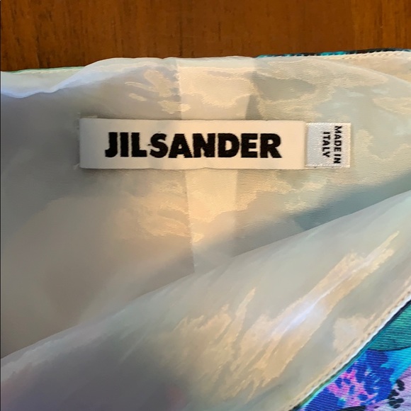 Jil Sander Silk Flower Print Pencil Skirt Sz. 38 - Picture 3 of 6
